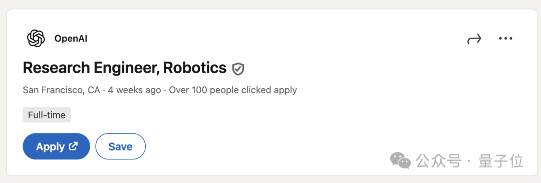 OpenAI开价385万年薪扩增机器人团队！招募基础模型人才，北大校友是创始成员