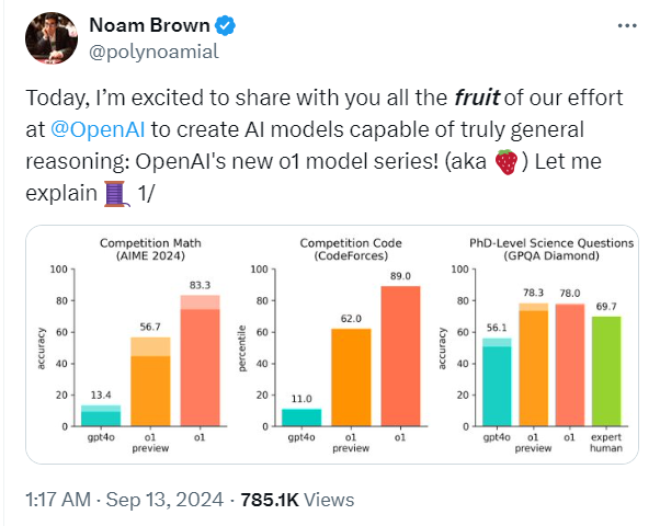 OpenAI全新发布o1模型 - 幕后采访及一些原汁原味的解释
