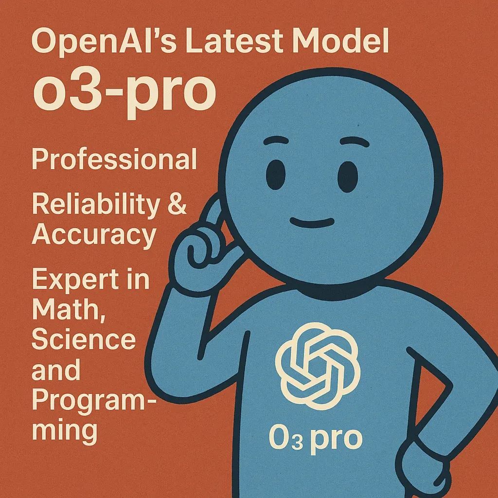 Open'AI发布o3-pro模型,o3 pro模型介绍 OpenAI发布最强大模型OpenAI o3-pro:业界评价该模型解决复杂问题效果很好,但是回复一句“Hi”也需要三分钟