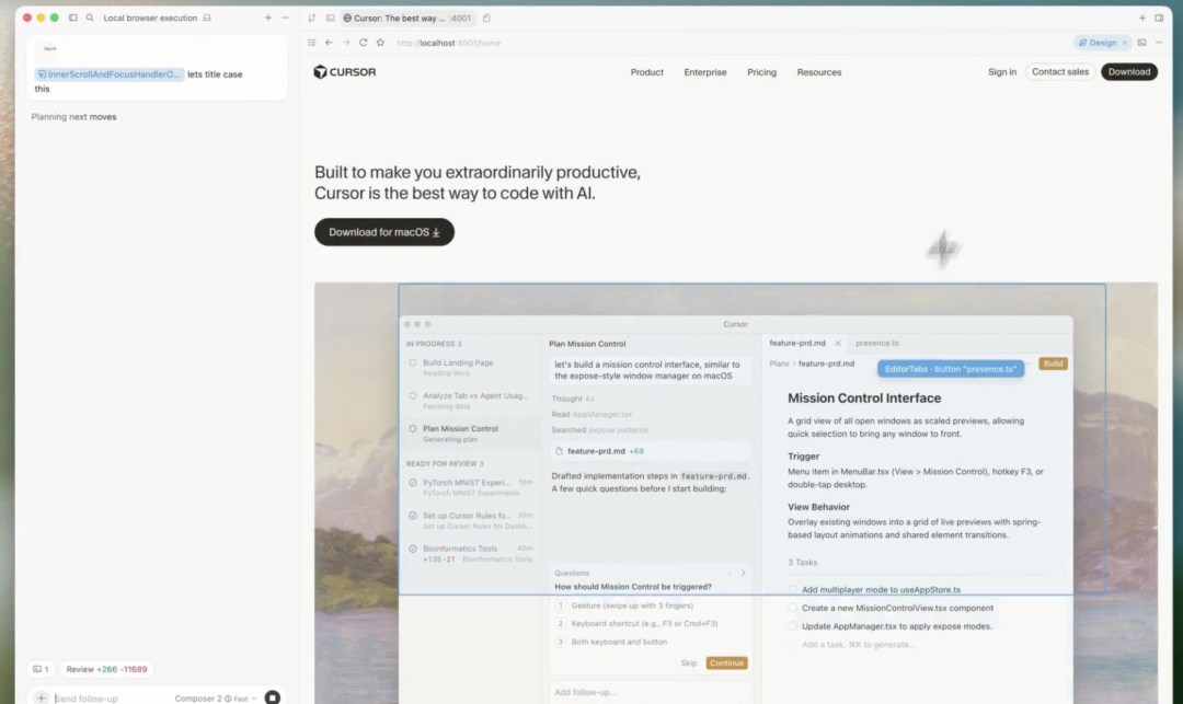Cursor 3来了:内置Codex,前端福音Design Mode,WorkTree多开
